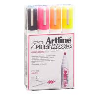 Marcatore per tessuto - punta tonda 2 mm - colori assortiti - conf. 4 pezzi - Artline - A EKT2/4W1 - 8007404258244 - DMwebShop
