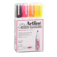 Marcatore per tessuto - punta tonda 2 mm - colori assortiti - conf. 4 pezzi - Artline - A EKT2/4W1 - 8007404258244 - DMwebShop