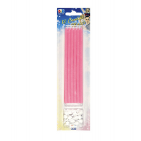Candeline matite 15 cm - rosa - conf. 12 pezzi - Big Party - 71001 - DMwebShop