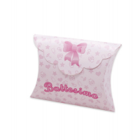 Scatolina portaconfetti Battesimo baby carta - 10 x 8 x 3 cm - rosa - conf.25 pezzi - Big Party - 81598 - 8020834815986 - DMwebShop
