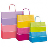 Shopper bicolor - con manici - carta ritorta - 26 x 12 x 36 cm - colori assortiti - Rex Sadoch - SDF26BICOL - 8006715326451 - DMwebShop