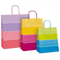 Shopper bicolor - con manici - carta ritorta - 36 x 12 x 41 cm - colori assortiti - conf. 25 pezzi - Rex Sadoch - SDF36BICOL - 8006715205565 - DMwebShop