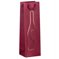 Shopper portabottiglie - con manici in corda - 12 x 37 x 9 cm - rosso - Rex Sadoch - SDN12rosso - 8006715220667 - DMwebShop