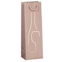 Shopper portabottiglie - con manici in corda - 12 x 37 x 9 cm - avorio - conf. 10 pezzi - Rex Sadoch - SDN12avorio - 8006715220674 - DMwebShop