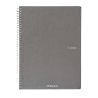 Maxiquaderno EcoQua original - spiralato - A4 - 90 gr - 1 rigo - 70 fogli - antracite - conf. 5 pezzi - Fabriano - 19290201 - 8001348215745 - DMwebShop