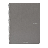 Maxiquaderno EcoQua original - spiralato - A4 - 90 gr - 1 rigo - 70 fogli - antracite - conf. 5 pezzi - Fabriano - 19290201 - 8001348215745 - DMwebShop