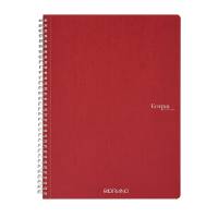 Maxiquaderno EcoQua original - spiralato - A4 - 90 gr - 1 rigo - 70 fogli - rosso scuro - conf. 5 pezzi - Fabriano - 19290203 - 8001348215769 - DMwebShop
