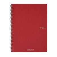 Maxiquaderno EcoQua original - spiralato - A4 - 90 gr - 1 rigo - 70 fogli - rosso scuro - conf. 5 pezzi - Fabriano - 19290203 - 8001348215769 - DMwebShop