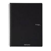 Maxiquaderno EcoQua original - spiralato - A4 - 90 gr - 1 rigo - 70 fogli - nero - conf. 5 pezzi - Fabriano - 19290209 - 8001348215820 - DMwebShop