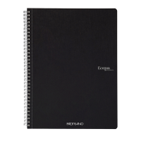 Maxiquaderno EcoQua original - spiralato - A4 - 90 gr - 1 rigo - 70 fogli - nero - conf. 5 pezzi - Fabriano - 19290209 - 8001348215820 - DMwebShop