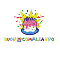 Festone Buon compleannoTorta - in cartoncino - 6 mt - Big Party - 13393 - 8020834133936 - DMwebShop