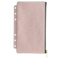 Pochette Confetti - per organiser - con zip - f.to A5 - Personal - rosa - Filofax 132709