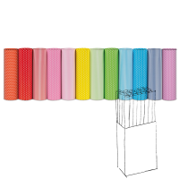 Rotolo carta regalo - 2 mt x 70 cm - fantasie righe e pois - espositore 50 pezzi - Rex Sadoch - EC3J1G01 - 8006715055849 - DMwebShop