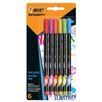 Fineliner Intensity - punta 0,8 mm - tratto 0,4 mm - colori assortiti Rainbow - astuccio 6 pezzi - Bic - 503926 - 3086123498327 - DMwebShop