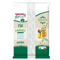 Cannuccia in carta - 20 cm - bianco/bianco-avana - imbustata singolarmente - conf. 150 pezzi - Samurai Party - 3639SM - 8003350551668 - DMwebShop