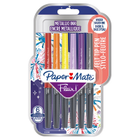 Pennarello Flair Nylon - colori assortiti Metallic - conf. 6 pezzi - Papermate - 2137361 - 3026981373619 - DMwebShop