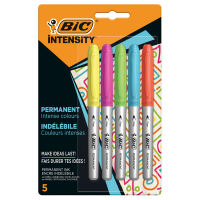 Marcatore Intensity Rainbow - indelebile - punta tonda - colori assortiti - conf. 5 pezzi - Bic - 503927 - 3086123545557 - DMwebShop