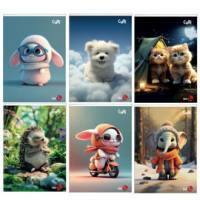 Maxiquaderno Cute fantasia A4,40,2 fogli 80 gr 5 mm con margine - 26363