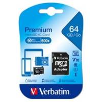 Micro SDXC Classe 10 fino a 45mb/sec - 64 Gb - Verbatim - 44084 - 23942440840 - DMwebShop