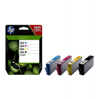 Confezione 4 cartucce ink - 364 - C-M-Y-K - C-M-Y 300 pagine cad - K 250 pagine - Hp - N9J73AE - 889894508904 - DMwebShop