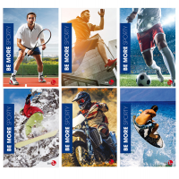 Maxiquaderno Sporty Be More Special 2021 - A4 - 36+2 fogli - 1 rigo - con margine - 100 gr - conf. 10 pezzi - BM - 0122399.21 - DMwebShop