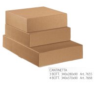 Scatola in cartone Onda avana - fino a 3 bottiglie - 34 x 28 x 9 cm - conf. 30 pezzi - Scotton - 7655 - 8007402076550 - DMwebShop