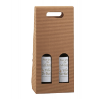 Scatola bottiglie Onda avana - 2 bottiglie - 18 x 9 x 38,5 cm - conf. 5 pezzi - Scotton - 7766C - 8007402359035 - DMwebShop