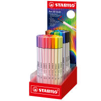Pennarello 68 Brush Arty - colori assortiti - expo 80 pezzi - Stabilo - 568/80-02 - 4006381578097 - DMwebShop