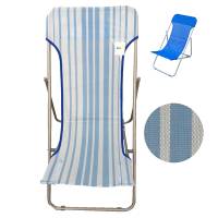 Sdraio pieghevole Beach - righe azzurre - Garden Friend - S1622044 - 8023755056384 - DMwebShop