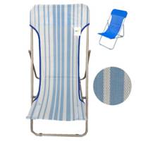 Sdraio Beach pieghevole 70 x 72 x 45 cm acciaio verniciato texilene - 14659