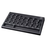 Vassoio portamonete Euro PP riciclata 310 x 185 x 30 mm nero - 16411