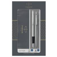 Gift Set DUO - Jotter stainless steel CT sfera + stilografica - punta media - Parker - 2093258 - 3026980932589 - DMwebShop
