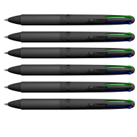 Astuccio penne a sfera All Black - punta 1 mm - 4 colori - conf. 6 pezzi - Osama - OW 84005713 - 8059484005713 - DMwebShop
