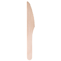 Coltello monouso in legno 16 cm - conf. 100 pezzi - Signor Bio WCK001BIO100B