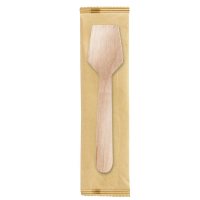 Palettina gelato monouso in legno imbustata singolarmente 9,6 cm - conf. 2000 pezzi - Signor Bio WCS017BIO2000B
