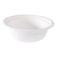 Coppetta monouso - per dessert - rotondo - Ø 13,5 cm - 390 ml - canna da zucchero - bianco - conf. 50 pezzi - Signor Bio - BBC001BIO50B - 8055715780022 - DMwebShop