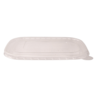 Coperchio in resina - per insalatiere rettangolari 500-750 ml - 17 cm - trasparente - conf. 50 pezzi - Signor Bio - PBL005BIO50B - 8055715783177 - DMwebShop
