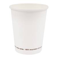 Bicchiere in carta - 250 ml - bianco - conf. 50 pezzi - Signor Bio - PGC003BIO50C - 8055715782668 - DMwebShop
