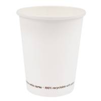 Bicchiere in carta - 250 ml - bianco - conf. 50 pezzi - Signor Bio - PGC003BIO50C - 8055715782668 - DMwebShop