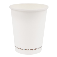 Bicchiere in carta - 250 ml - bianco - conf. 50 pezzi - Signor Bio - PGC003BIO50C - 8055715782668 - DMwebShop