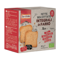 Fette biscottate integrali al farro - 300 gr - scatola singola 36 pezzi - conf. 12 pezzi - Fior Di Loto - 0036331 - 8016323045583 - DMwebShop