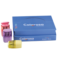 Temperino Colorosa Pastel - con serbatoio - 2 fori - colori assortiti - conf. 18 pezzi - Ri.plast - 360180 - 8004428063762 - DMwebShop