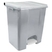 Contenitore mobile Ecoconti - a pedale - 60 lt - plastica riciclata - grigio-bianco - Medial International - 912670 - 8056324539155 - DMwebShop