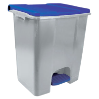 Contenitore mobile Ecoconti - a pedale - 60 lt - plastica riciclata - grigio-blu - Medial International - 912675 - 8056324539179 - DMwebShop