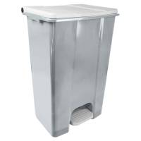 Contenitore mobile Ecoconti - a pedale - 80 lt - plastica riciclata - grigio-bianco - Medial International - 912870 - 8056324539292 - DMwebShop