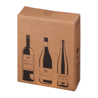 Scatola Wine Pack - 3 bottiglie - 30,5 x 10,8 x 36,8 cm - cartone doppia onda - avana - conf. 10 pezzi - Bong Packaging - 222103110 - 4250414105884 - DMwebShop