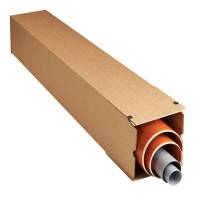 Scatola a tubo Square Box chiusura strip - 10,5 x 10,5 x 43,5 cm - avana - conf. 10 pezzi - Bong Packaging - 311600010 - 4250414139308 - DMwebShop