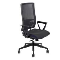 Seduta operativa Nereide NDAE - con braccioli fissi - nero - Unisit - NDAE/BRP/IN - DMwebShop