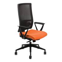 Seduta operativa Nereide NDAE - con braccioli fissi - arancio - Unisit - NDAE/BRP/IA - DMwebShop
