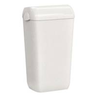 Cestino gettacarte Woodplastic con coperchio 225 x 335 x 545 mm 23 lt bianco - 27483